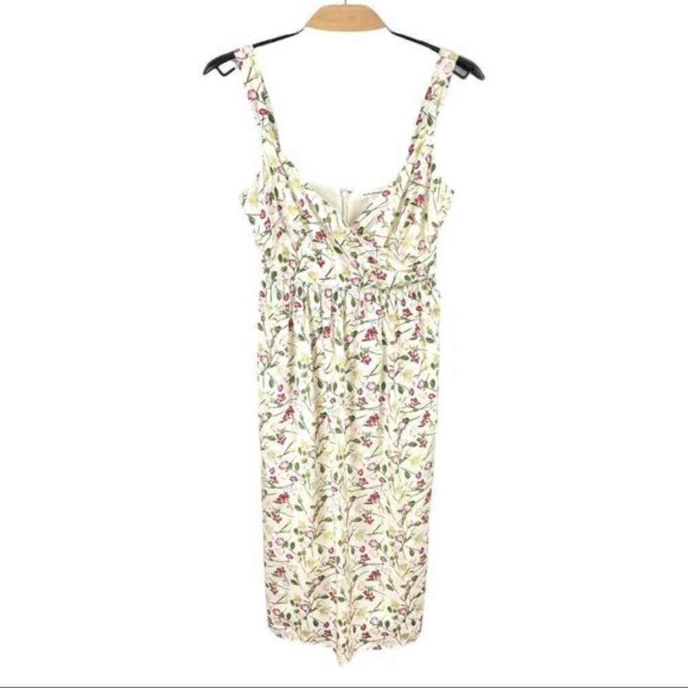 Nwot Club Monaco Germaine Floral Silk Sleeveless Midi Dress Size